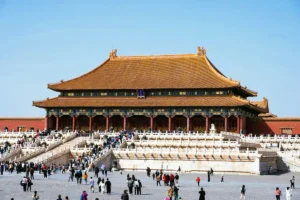 The Forbidden City in Beijing, China, featuring the Hall of Supreme Harmony and its traditional imperial Chinese architecture